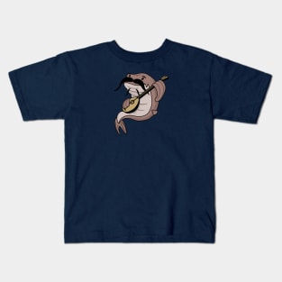 Catfish playing lute cartoon Kids T-Shirt